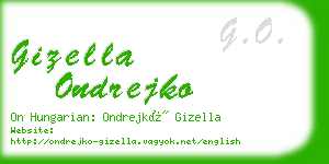 gizella ondrejko business card